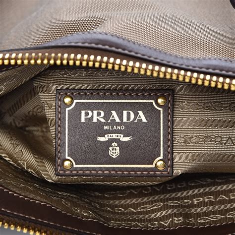 prada shopping logo jacquqrd tote|PRADA Jacquard Logo Tote Corda Talco .